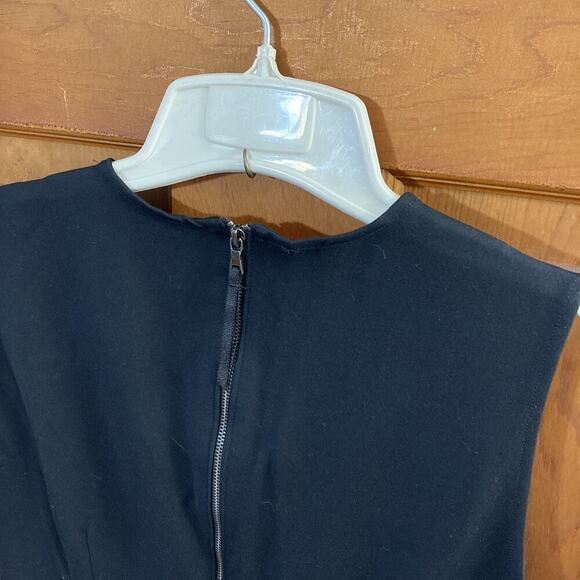 Spanx Women’s Perfect Sleeveless Flared Jumpsuit Sz M Black Wide Leg Stretch - Picture 6 of 11